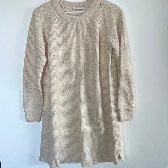 Madewell Dresses Madewell Curvedhem Sweater Dress Sz L Poshmark